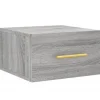 vidaXL Wand-Nachttisch Grau Sonoma 35x35x20 cm Modell 1
