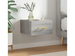 vidaXL Wand-Nachttisch Grau Sonoma 35x35x20 cm Modell 1