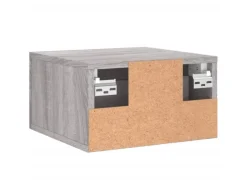 Hot vidaXL Wand-Nachttisch Grau Sonoma 35x35x20 cm Modell 6