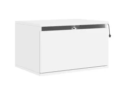Clearance vidaXL Wand-Nachttisch mit LED-Leuchten Weiß Modell 4
