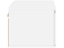 Clearance vidaXL Wand-Nachttisch mit LED-Leuchten Weiß Modell 4