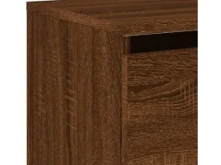 Online vidaXL Wand-Nachttisch mit LED-Leuchten Braun Eichen-Optik Modell 4