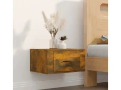 Sale vidaXL Wand-Nachttisch Räuchereiche 50x36x25 cm