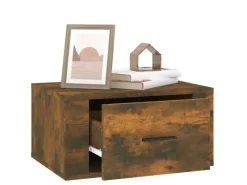 Sale vidaXL Wand-Nachttisch Räuchereiche 50x36x25 cm