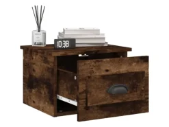 vidaXL Wand-Nachttisch Räuchereiche 41,5x36x28 cm