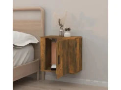 vidaXL Wand-Nachttisch Räuchereiche 50x30x47 cm