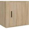 Outlet vidaXL Wand-Nachttisch Sonoma-Eiche 50x30x47 cm