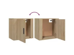 Outlet vidaXL Wand-Nachttisch Sonoma-Eiche 50x30x47 cm