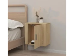 Outlet vidaXL Wand-Nachttisch Sonoma-Eiche 50x30x47 cm