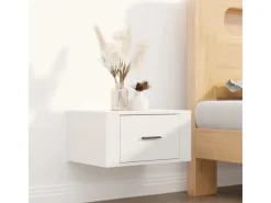 vidaXL Wand-Nachttisch Weiß 50x36x25 cm