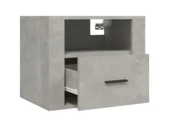 vidaXL Wand-Nachttische 2 Stk Betongrau 50x36x40 cm