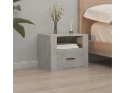 vidaXL Wand-Nachttische 2 Stk Betongrau 50x36x40 cm