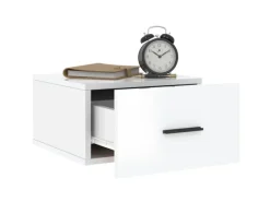 Best vidaXL Wand-Nachttische 2 Stk Hochglanz-Weiß 35x35x20 cm Modell 7