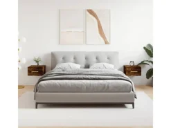 vidaXL Wand-Nachttische 2 Stk Räuchereiche 35x35x20 cm Modell 6