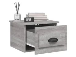 vidaXL Wand-Nachttische 2 Stk Grau Sonoma 41,5x36x28 cm