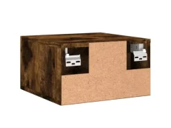 vidaXL Wand-Nachttische 2 Stk Räuchereiche 35x35x20 cm Modell 3