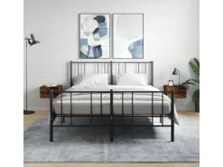 vidaXL Wand-Nachttische 2 Stk Räuchereiche 35x35x20 cm Modell 3