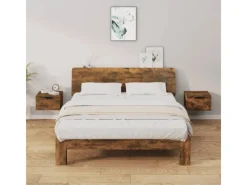 vidaXL Wand-Nachttische 2 Stk Räuchereiche 34x30x20 cm