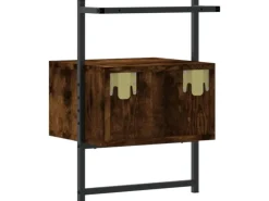 Hot vidaXL Wand-Nachttische 2 Stk Räuchereiche 35x30x51 cm Holzwerkstoff