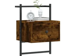 Hot vidaXL Wand-Nachttische 2 Stk Räuchereiche 35x30x51 cm Holzwerkstoff