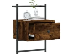 Hot vidaXL Wand-Nachttische 2 Stk Räuchereiche 35x30x51 cm Holzwerkstoff