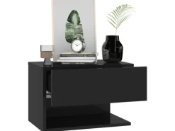 Sale vidaXL Wand-Nachttische 2 Stk Schwarz Holzwerkstoff Modell 4