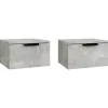 New vidaXL Wand-Nachttische 2 Stk Betongrau 34x30x20 cm