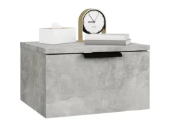 New vidaXL Wand-Nachttische 2 Stk Betongrau 34x30x20 cm