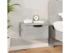 New vidaXL Wand-Nachttische 2 Stk Betongrau 34x30x20 cm