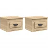 vidaXL Wand-Nachttische 2 Stk Sonoma-Eiche 41,5x36x28 cm