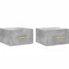 New vidaXL Wand-Nachttische 2 Stk Betongrau 35x35x20 cm Modell 5