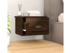 vidaXL Wand-Nachttische 2 Stk Braun Eichen-Optik 41,5x36x28 cm