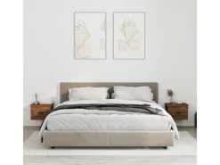 vidaXL Wand-Nachttische 2 Stk Braun Eichen-Optik 41,5x36x28 cm