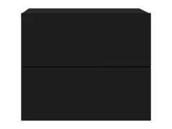 Best vidaXL Wand-Nachttische mit LED-Leuchten 2 Stk Schwarz Modell 5
