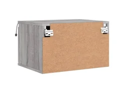 Online vidaXL Wand-Nachttische mit LED-Leuchten 2 Stk Grau Sonoma Modell 4