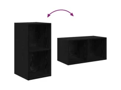 vidaXL Wand-TV-Schrank 4 Stk Schwarz Eichen-Optik 37 x 37 x 72 cm 3393562