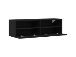 Online vidaXL Wand-TV-Schrank 2 Stk Schwarz Eichen-Optik 100x30x30cm 862193 Eiche Schwarz
