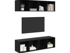 vidaXL Wand-TV-Schrank 4 Stk Schwarz Eichen-Optik 37 x 37 x 72 cm 3393532