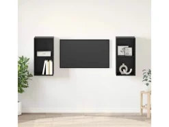 vidaXL Wand-TV-Schrank 2 Stk Schwarz Eichen-Optik 37 x 37 x 72 cm 3393556