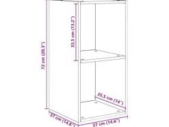 vidaXL Wand-TV-Schrank 2 Stk Schwarz Eichen-Optik 37 x 37 x 72 cm 3393556