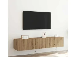 vidaXL Wand-TV-Schrank Eiche Handwerklich 80 x 35 x 31 cm Holzwerkstoff 863107