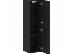 Sale vidaXL Wand-TV-Schrank Schwarze Eiche 30,5 x 30 x 110 cm Holzwerkstoff 862572 Eiche Schwarz