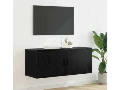 Discount vidaXL Wand-TV-Schrank Schwarz Eichen-Optik 100 x 34,5 x 40 cm 881155 Eiche Schwarz