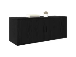 Discount vidaXL Wand-TV-Schrank Schwarz Eichen-Optik 100 x 34,5 x 40 cm 881155 Eiche Schwarz