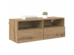 New vidaXL Wand-TV-Schränke 2 Stk Artisan-Eiche 80 x 30 x 30 cm Holzwerkstoff 882931 Artisan Eiche