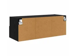 New vidaXL Wand-TV-Schränke 2 Stk Schwarz Eichen-Optik 80 x 30 x 30 cm 882933 Eiche Schwarz