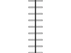 vidaXL Wand-Weinregal für 9 Flaschen Schwarz Eisen