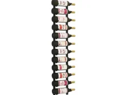 Sale vidaXL Wand-Weinregal für 12 Flaschen Schwarz Eisen