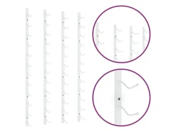 vidaXL Wand-Weinregal für 12 Flaschen 2 Stk. Weiß Eisen