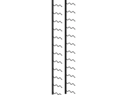 vidaXL Wand-Weinregal für 24 Flaschen Schwarz Eisen